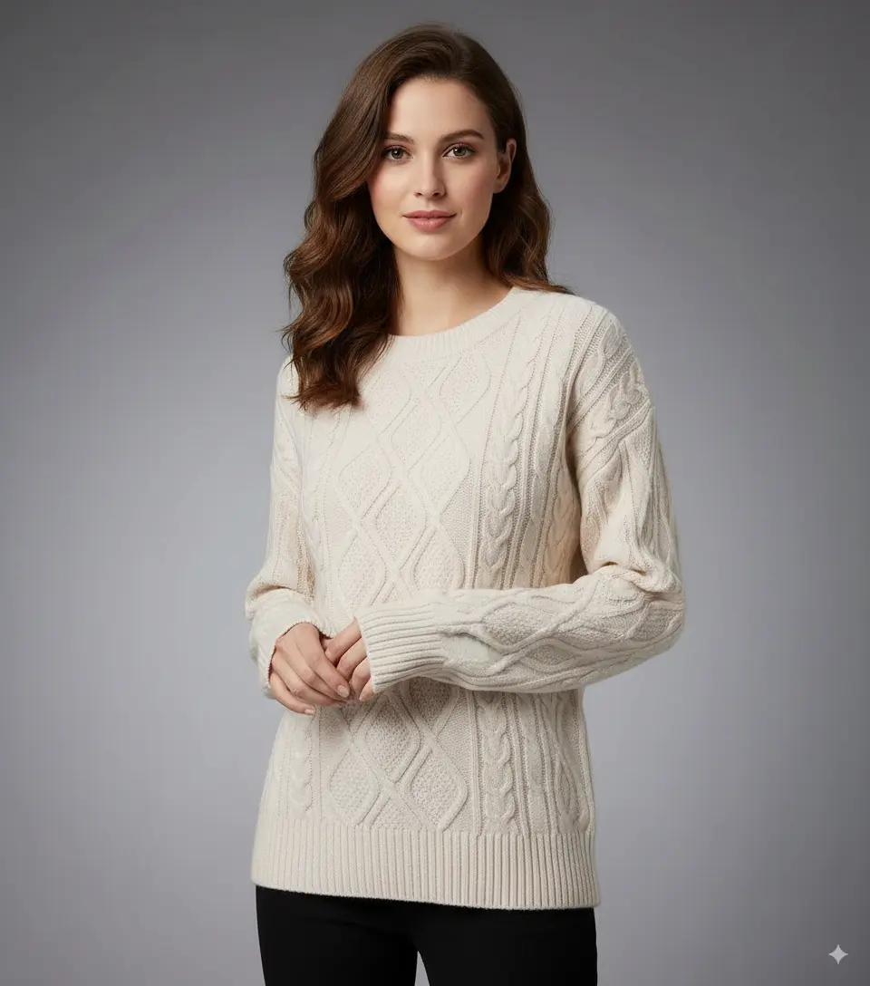 AI-powered product staging for Women’s Oversized Sweater